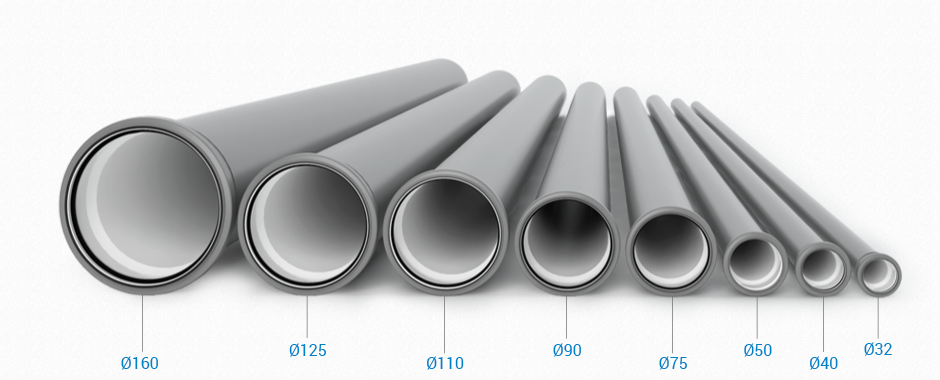 Tuberia de polipropileno PP/PP3 PHONO evacuacion amplia gama Amplia-gama-diametros-de-32-a-160-mm